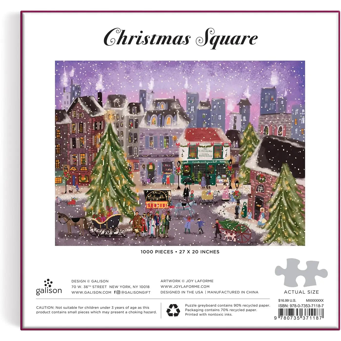 Joy Laforme Christmas Square 1000 Piece Puzzle - Joyful Collective