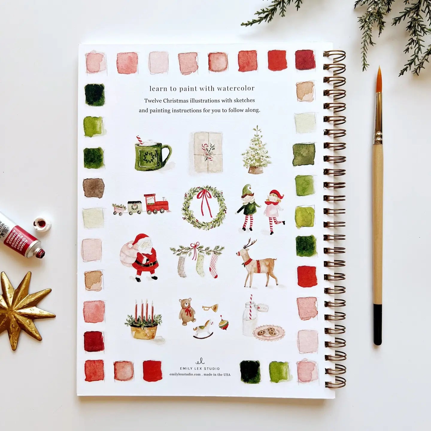 Christmas Watercolor Workbook - Joyful Collective