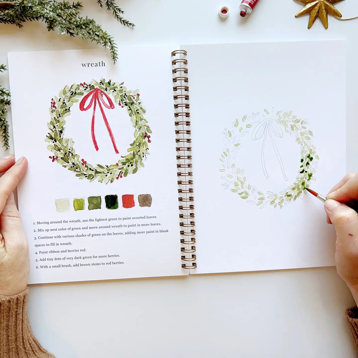 Christmas Watercolor Workbook - Joyful Collective