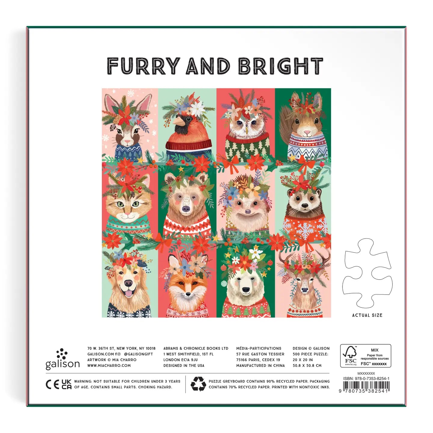 Furry and Bright 500 Piece Puzzle - Joyful Collective