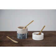 Marble Bowl With Metal Knife Set - Joyful Collective