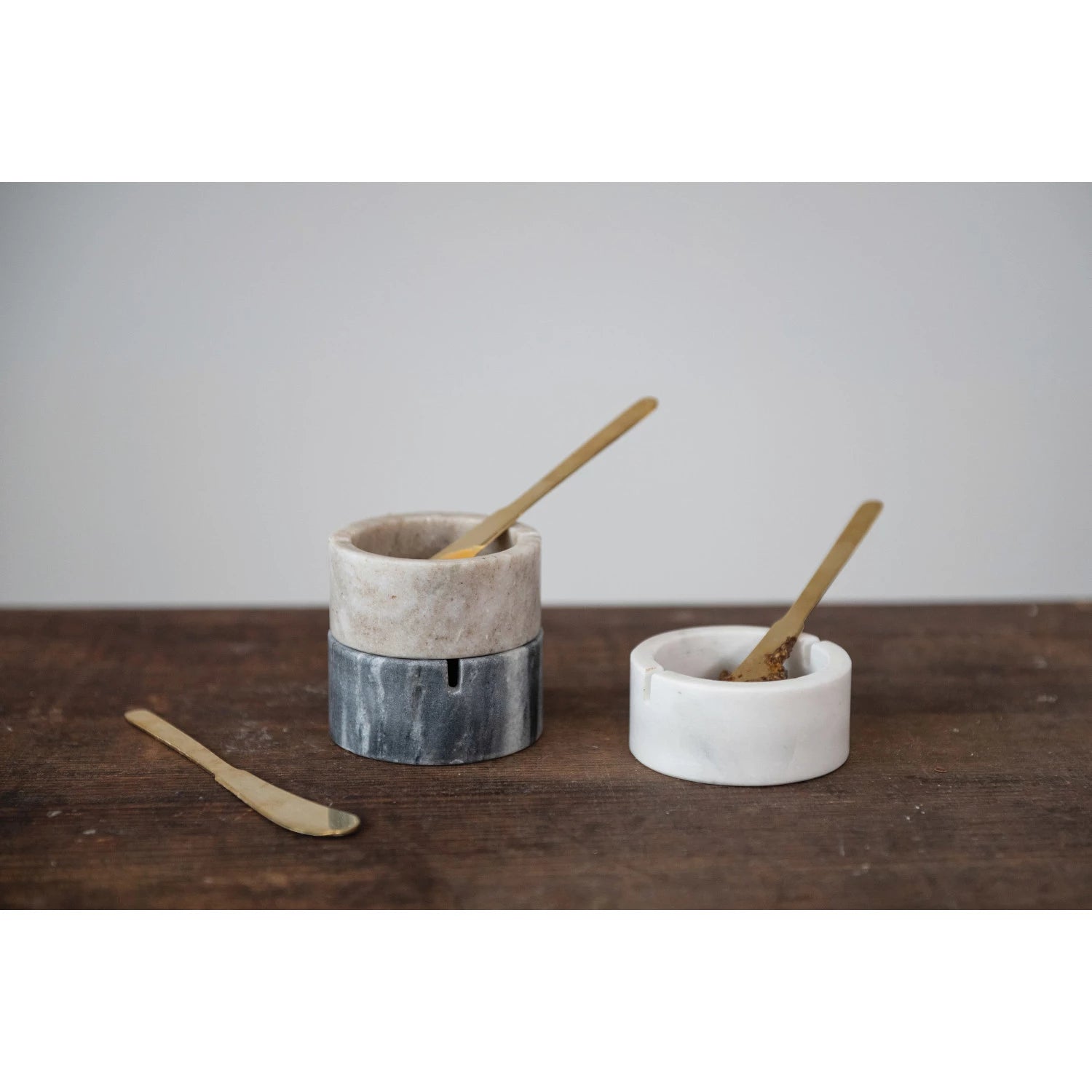 Marble Bowl With Metal Knife Set - Joyful Collective
