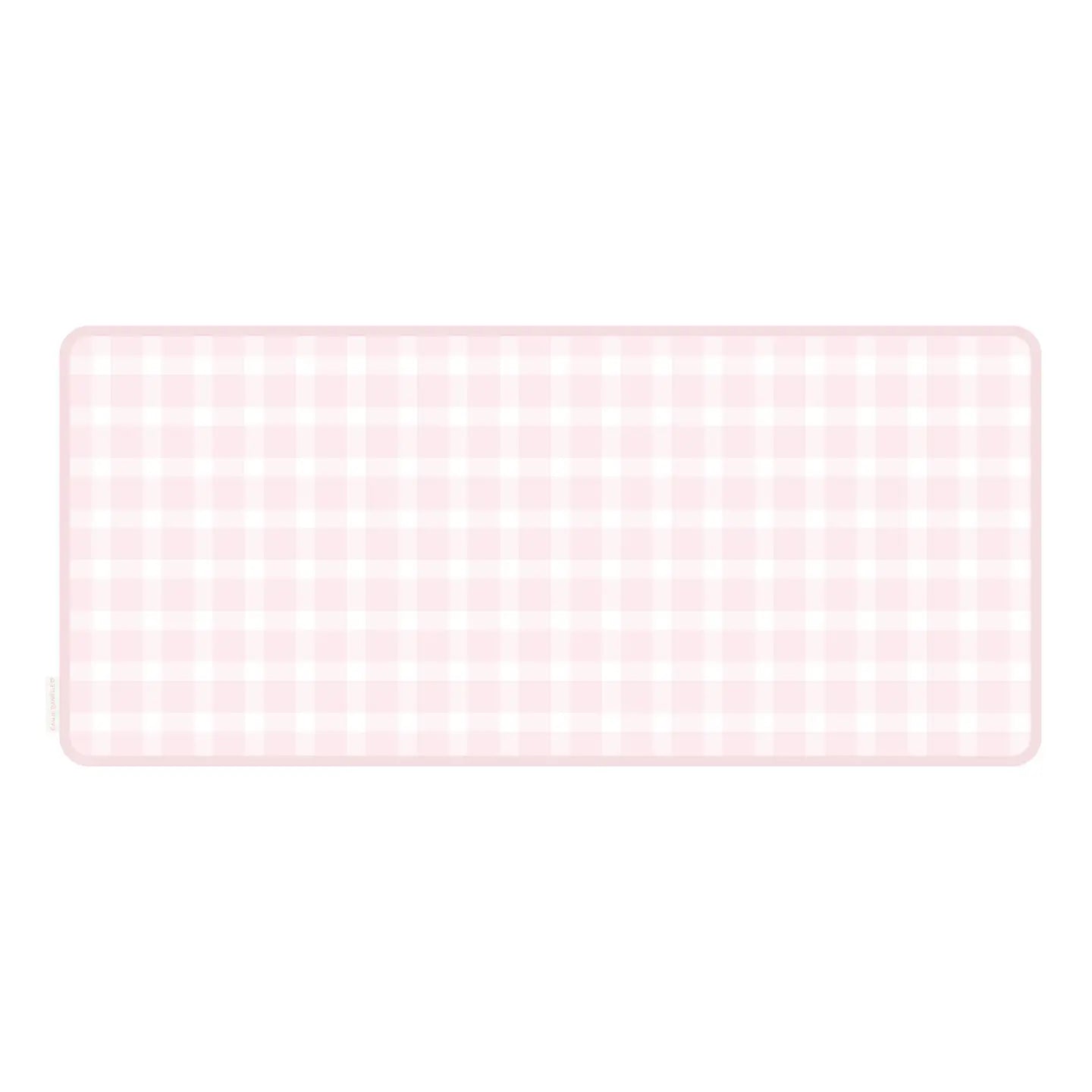 Pink Gingham Large Desk Mat - Joyful Collective