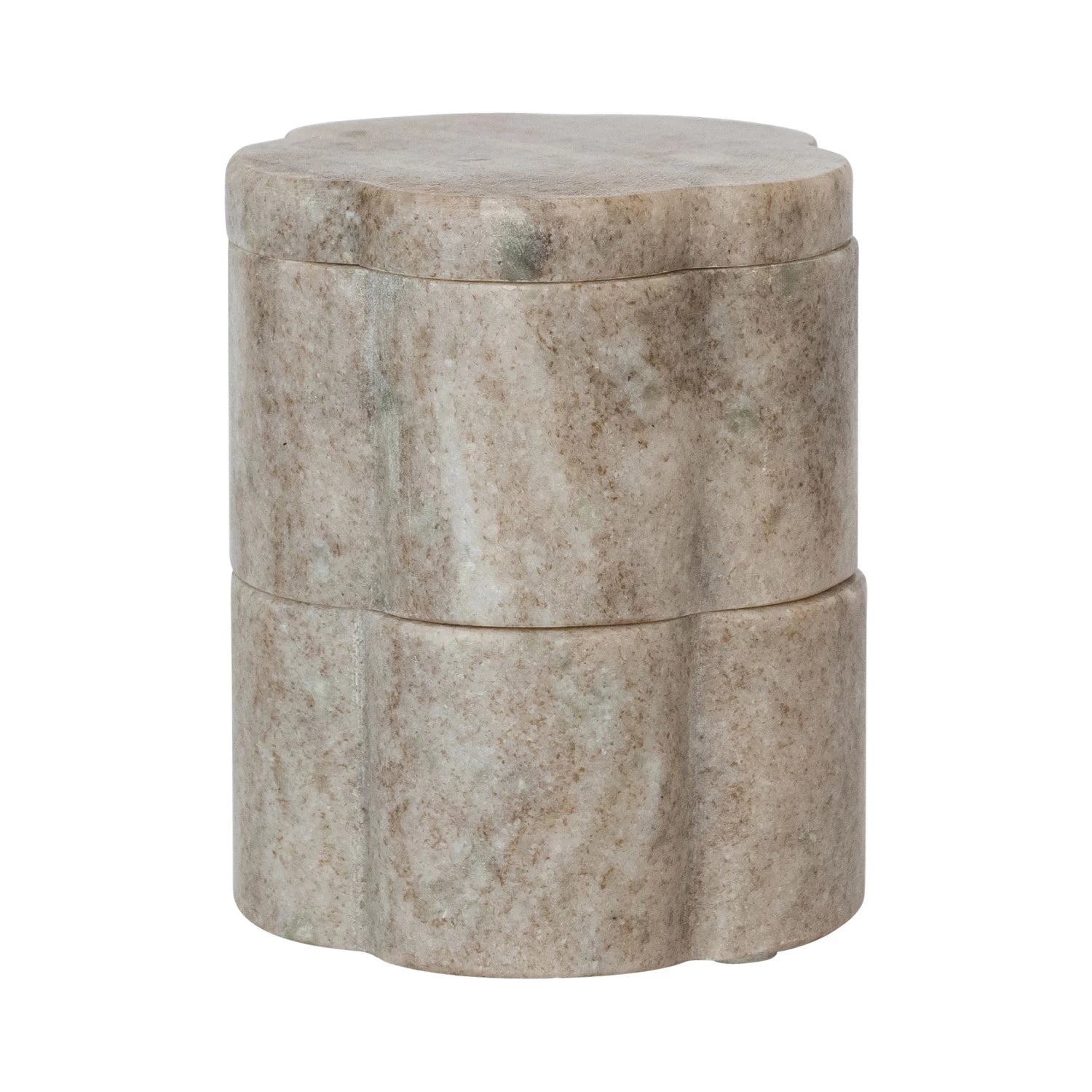 Marble Scalloped Stackable Pinch Pots with Lid - Joyful Collective