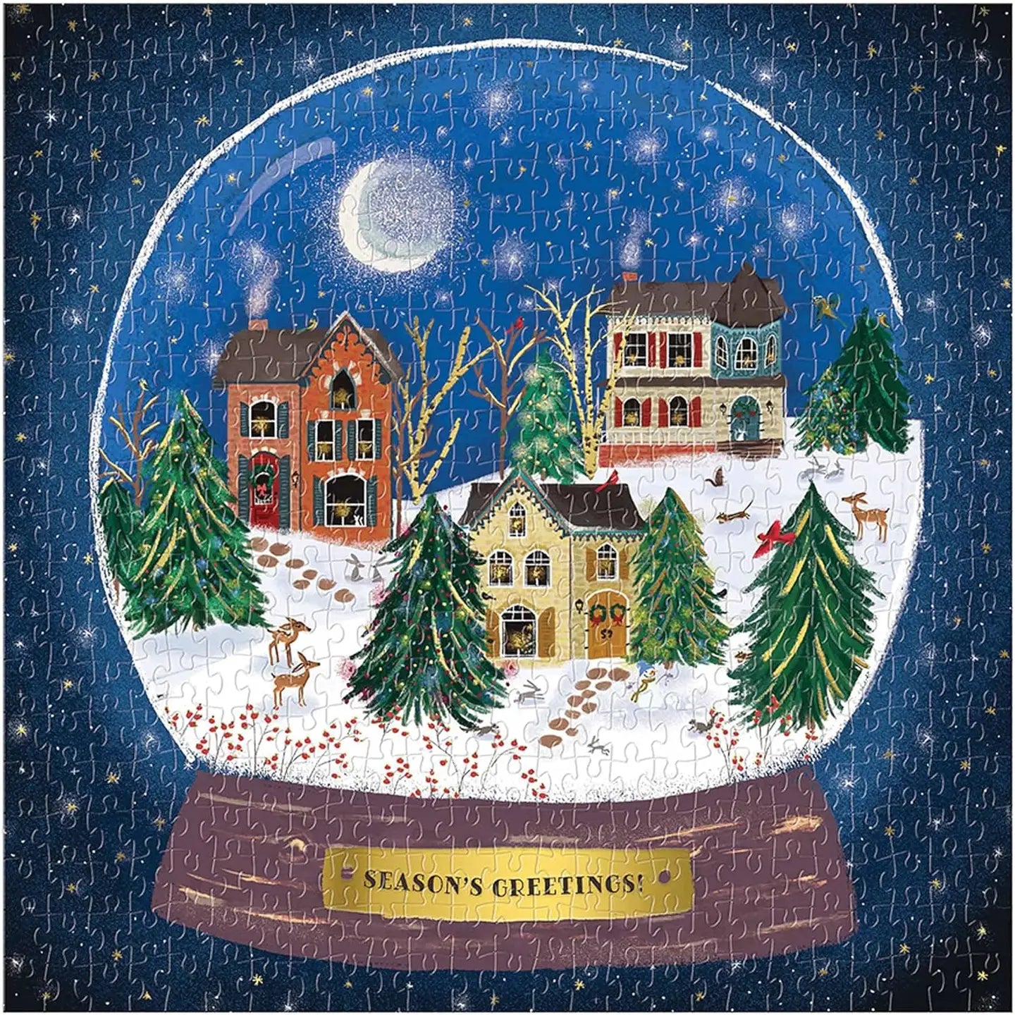Winter Snow Globe 500 Piece Puzzle - Joyful Collective
