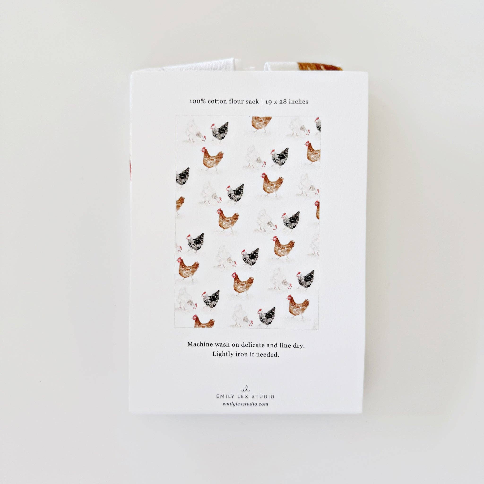 Chickens tea towel