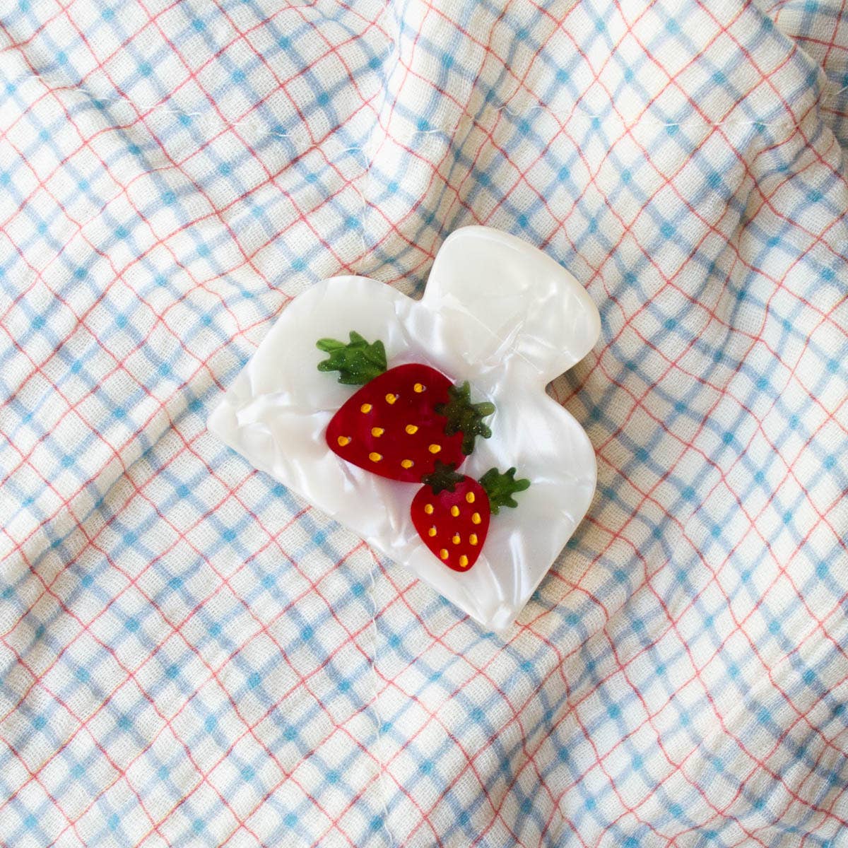 Eco Strawberry Farm Handmade Hair Claw Clip
