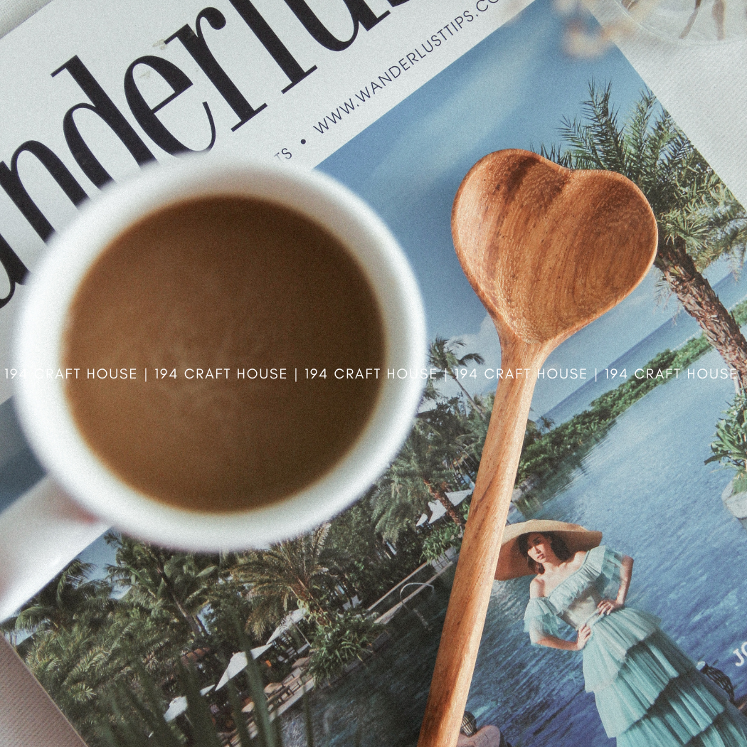 Straight Wooden Heart Spoon