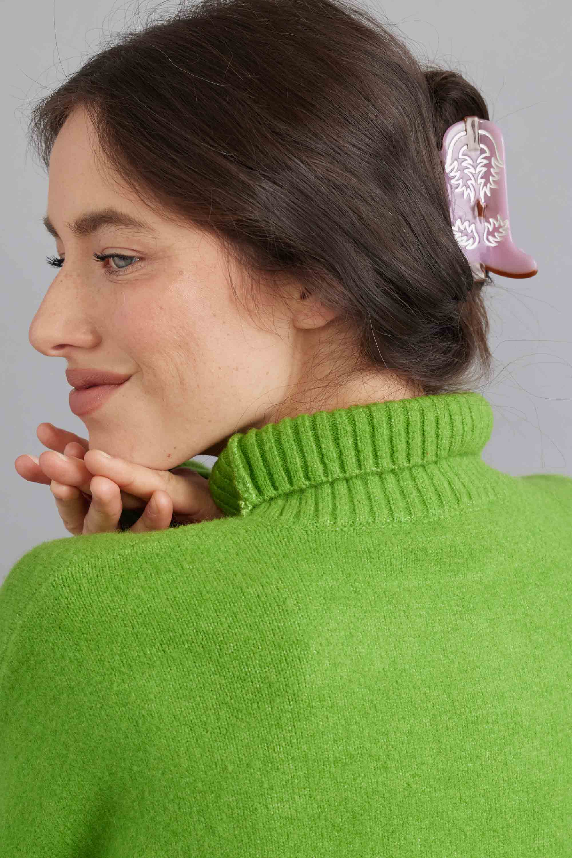 Eco Western Cowboy Boots Hair Claw Clip