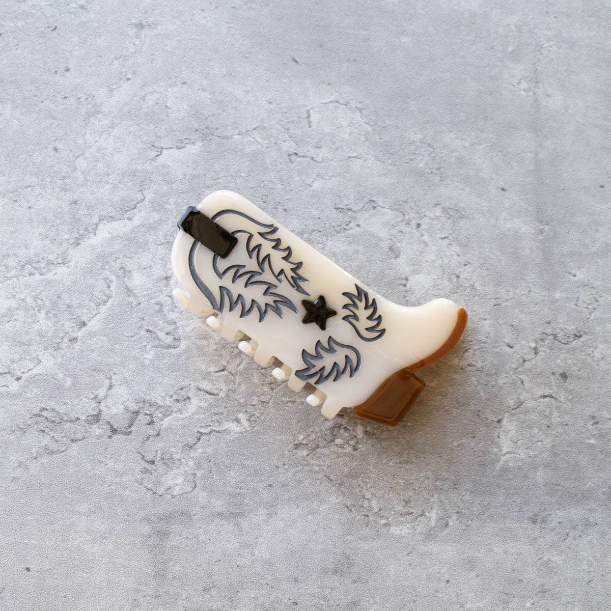 Eco Western Cowboy Boots Hair Claw Clip