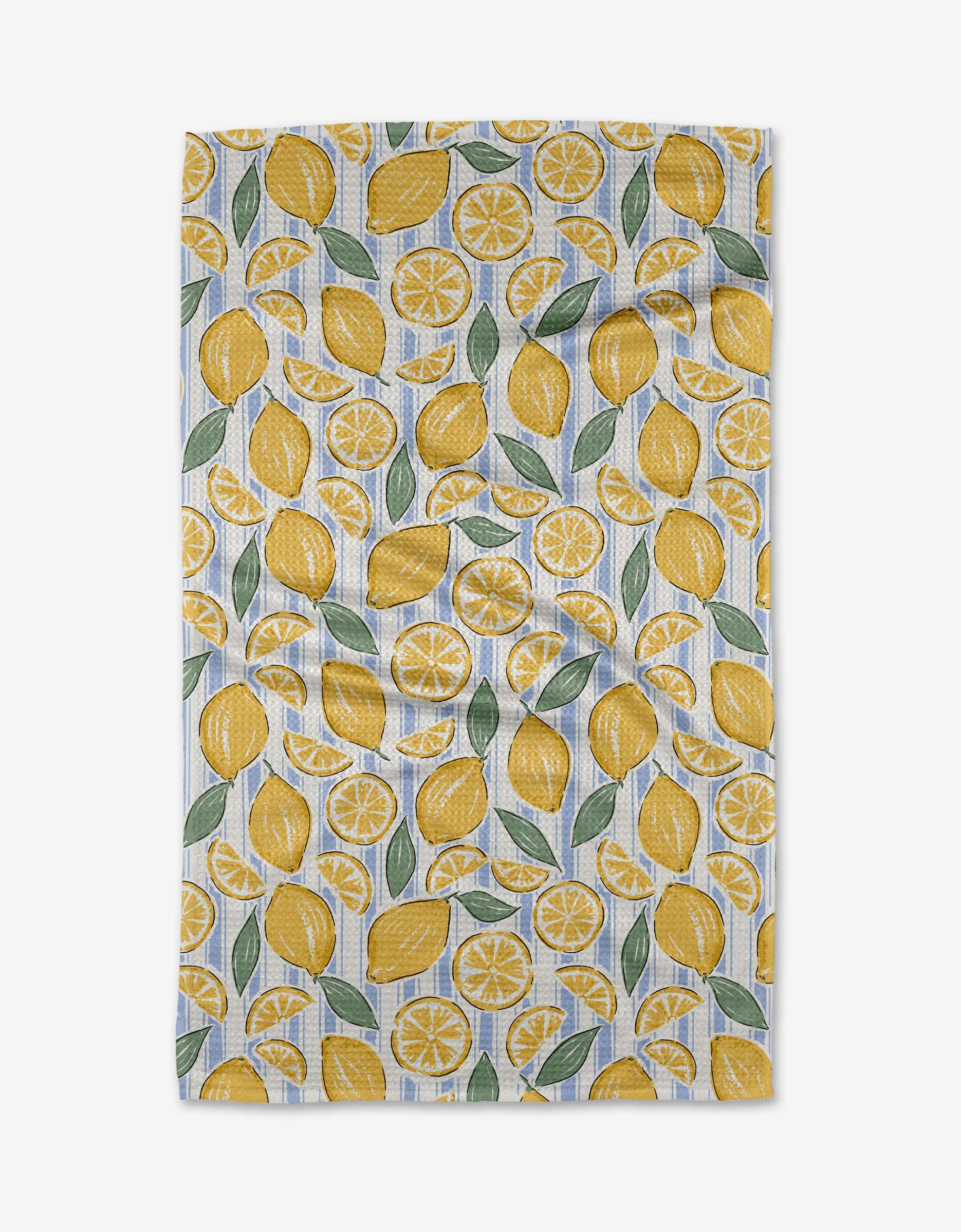 Sour Lemon Stripes Tea Towel