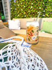 Mediterranean Summer | Libbey Glass Can Iced Coffee Glass