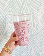 Western Cowgirl Boots Drink Sleeve- Medium