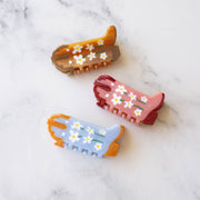 Eco Daisy Flower Cowboy Boots Hair Claw Clip