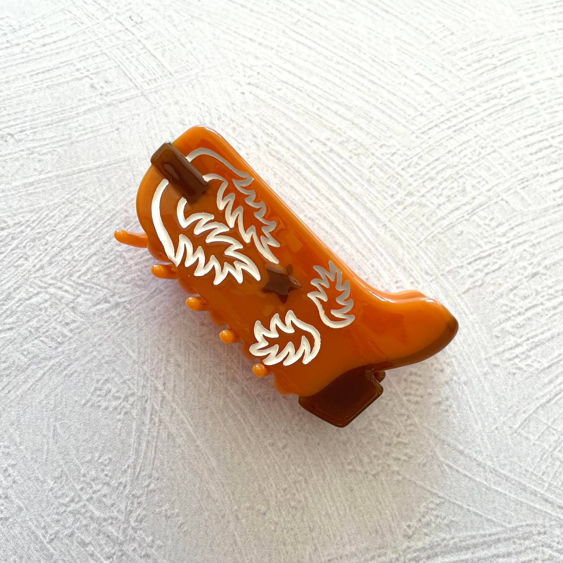Eco Western Cowboy Boots Hair Claw Clip