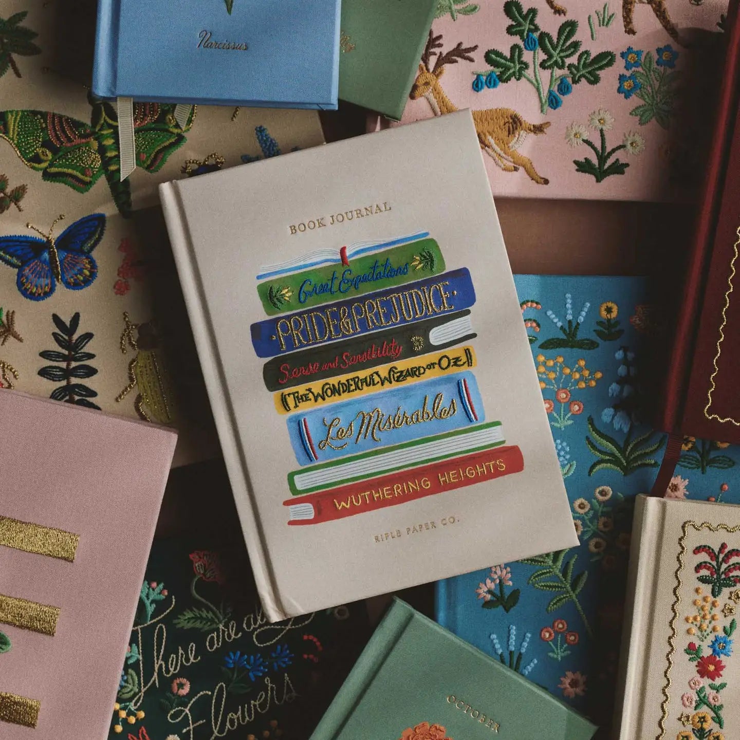 Book Club Embroidered Book Journal - Joyful Collective