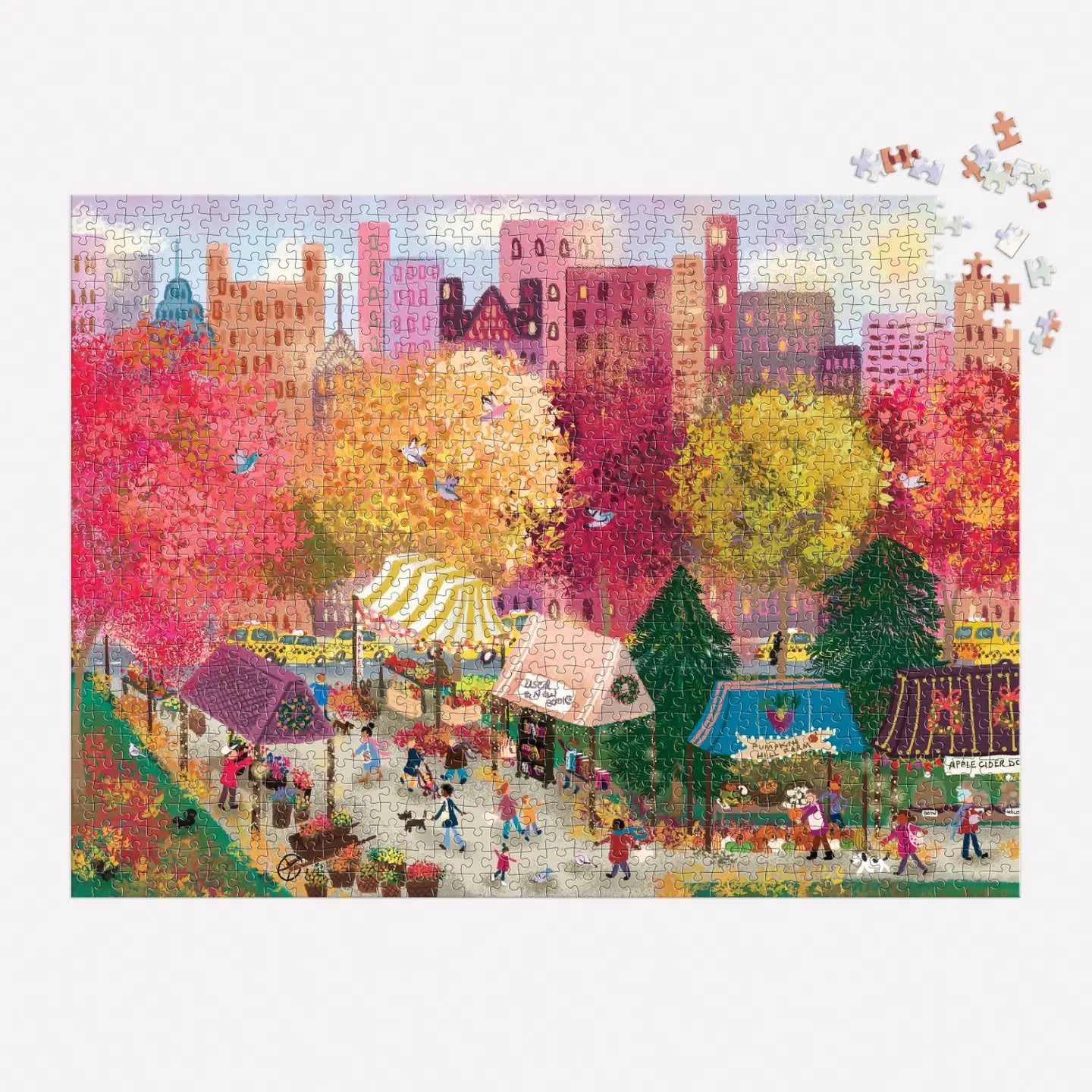 Joy Laforme Autumn At the City Market 1000 Piece Puzzle - Joyful Collective