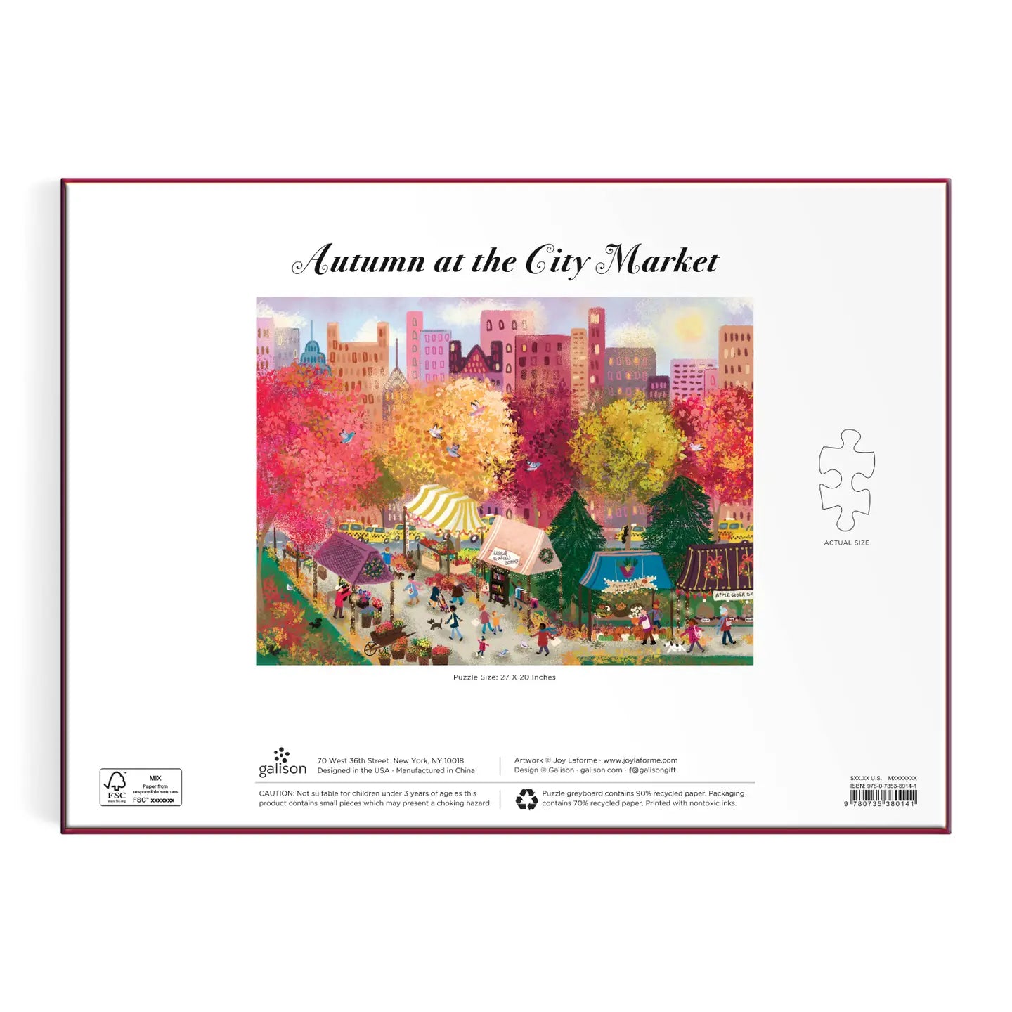 Joy Laforme Autumn At the City Market 1000 Piece Puzzle - Joyful Collective