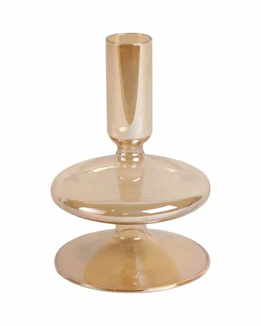 Glass Vintage Novelty Taper Candle Holder - Joyful Collective
