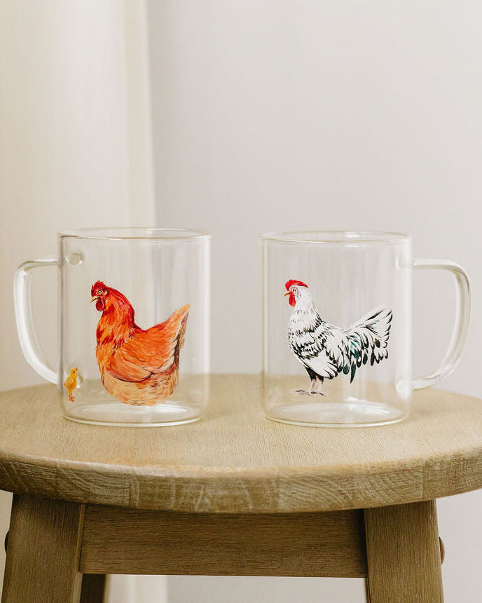 Hand Painted Chicken Mug - Joyful Collective