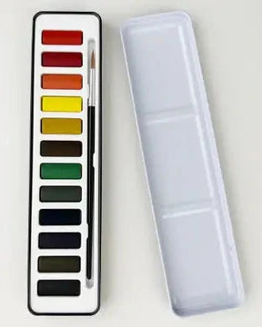 Watercolor Paint Set with Brush - Joyful Collective