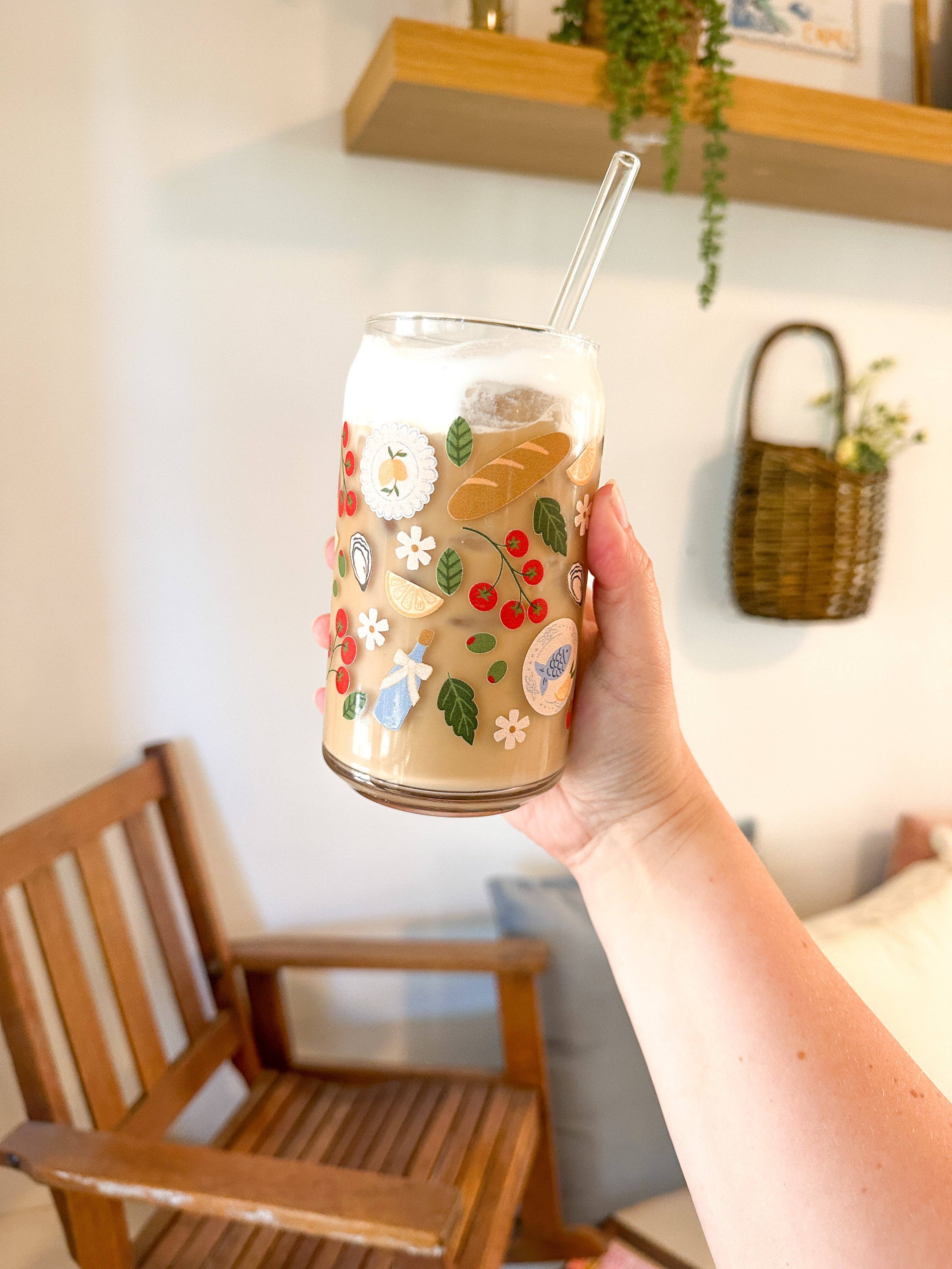Mediterranean Summer | Libbey Glass Can Iced Coffee Glass
