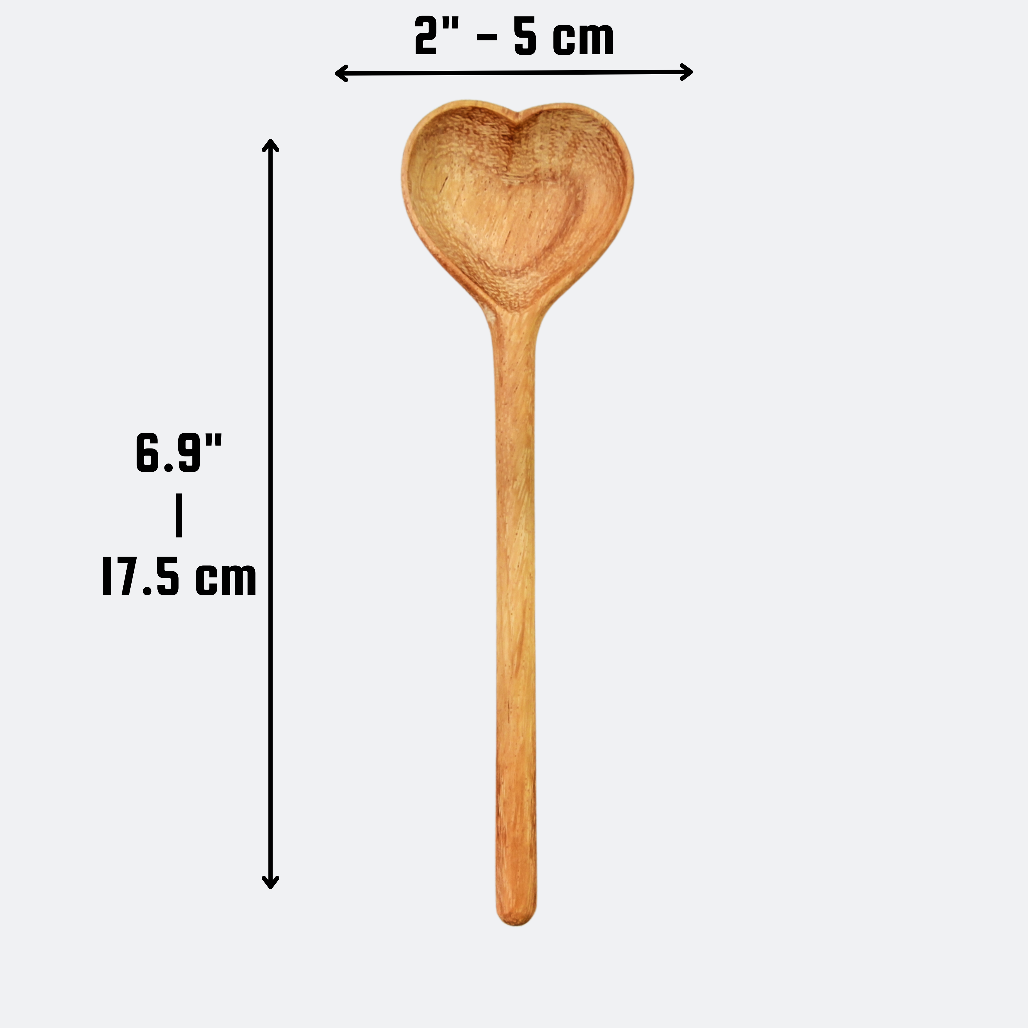 Straight Wooden Heart Spoon
