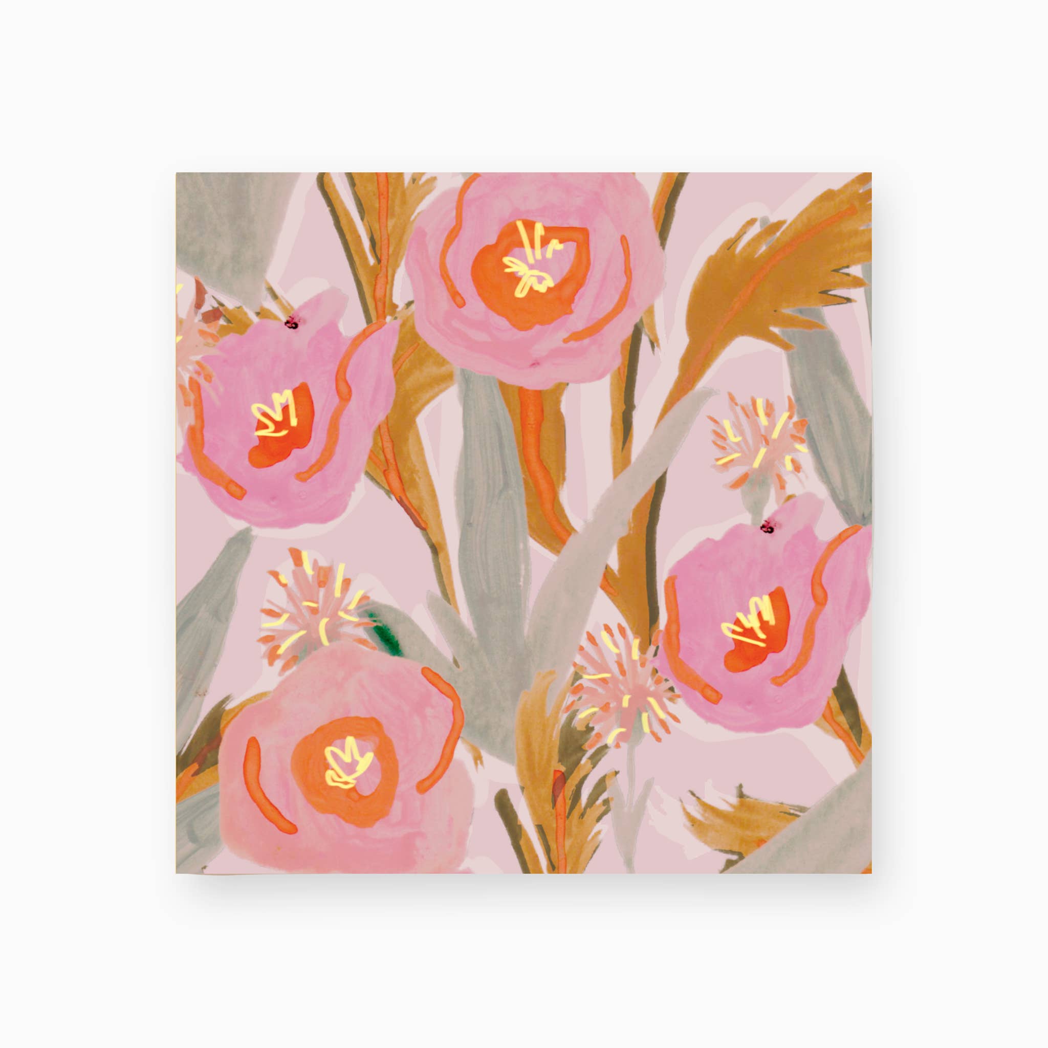 Decorative Matchbox – Painted Pink Florals for Home Decor