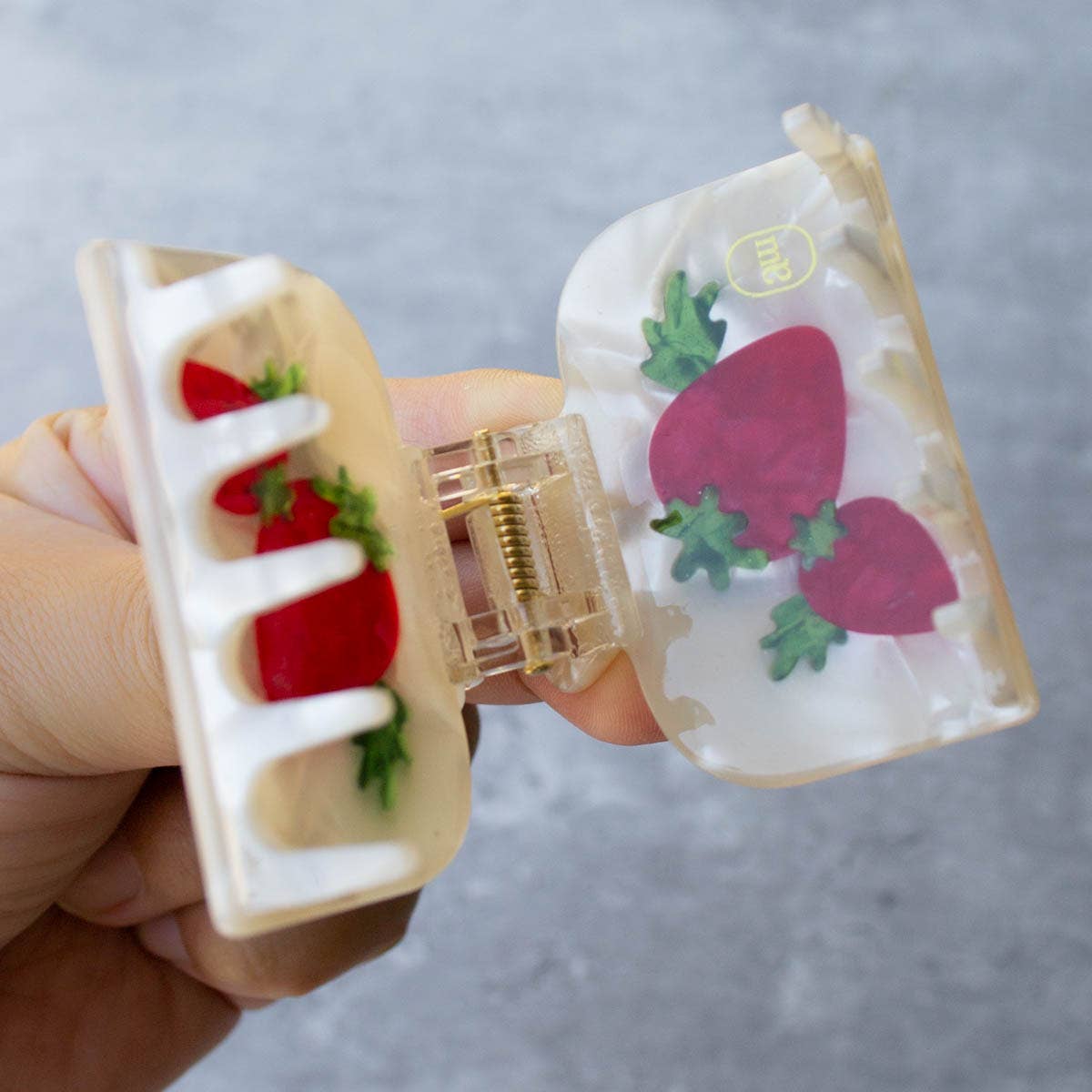 Eco Strawberry Farm Handmade Hair Claw Clip