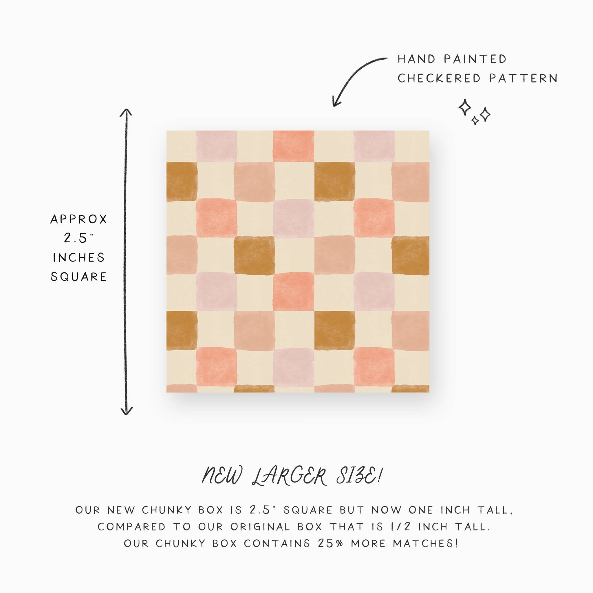 Decorative Matchbox – Checkered Pattern