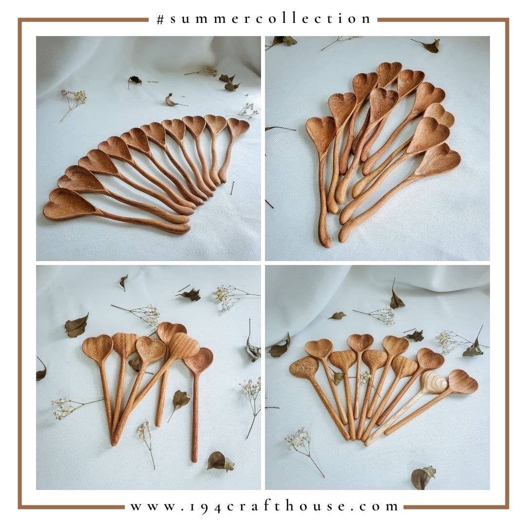 Wiggly Heart-Shaped Wooden Spoon