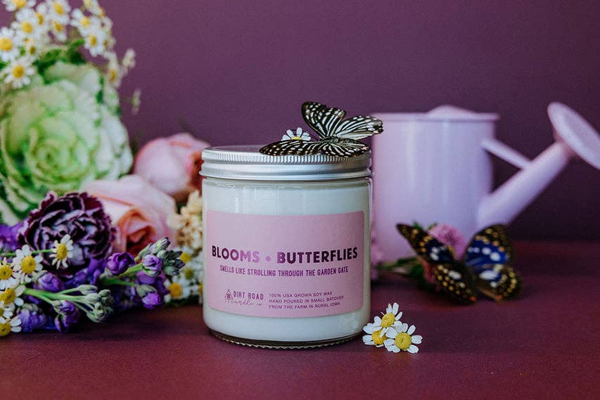 Blooms + Butterflies Candle