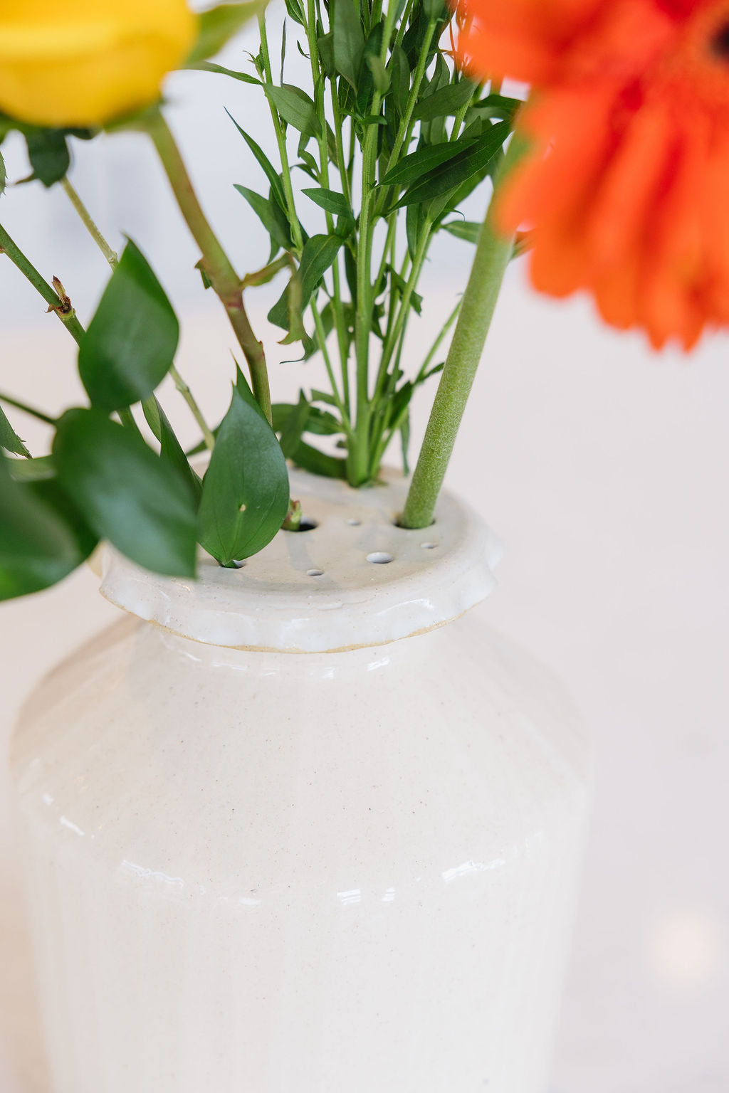 Ceramic Flower Frog - Joyful Collective