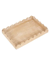 Wood Scallop Tray - Joyful Collective